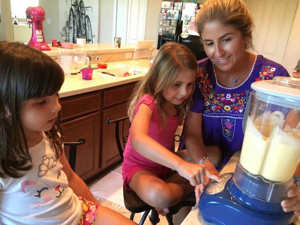 familia filhos flan cozinha receita de bolo